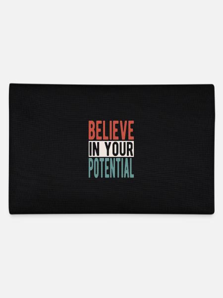 Believe in your potential - Pencil Case - black - Back