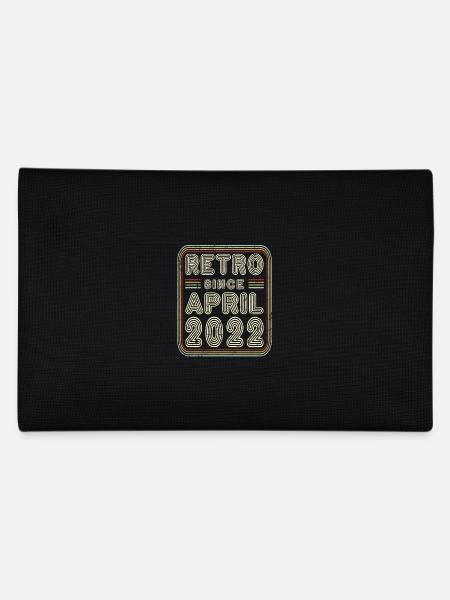 Birthday April 2022 Retro Gift - Pencil Case - black - Back