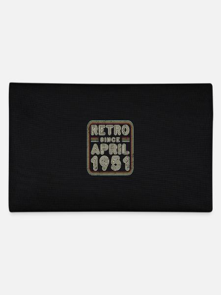 Birthday April 1951 Retro Gift - Pencil Case - black - Back