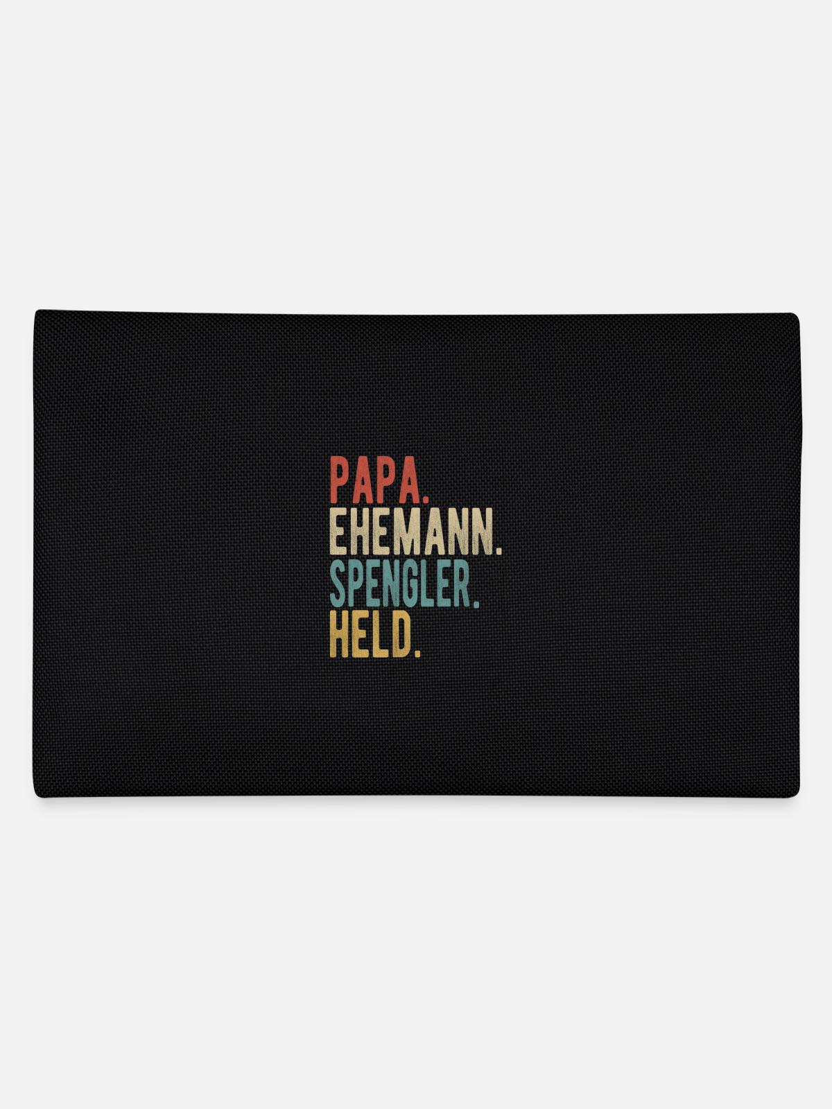 Spengler Papa Ehemann Held - Federtasche - Schwarz - Hinten