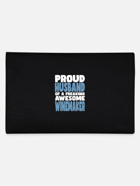 Proud wife of a damn good winemaker - Pencil Case - black - Back