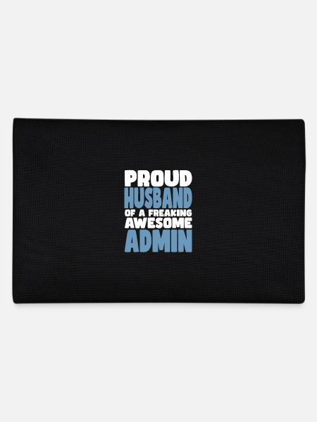 Proud wife of a damn good admin - Pencil Case - black - Back