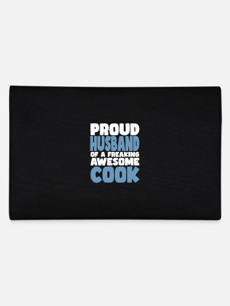 Proud wife of a damn good cook - Pencil Case - black - Back