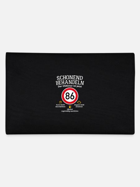 86. Geburtstag Schonend Behandeln Oldtimer Ist 86 - Federtasche - Schwarz - Hinten