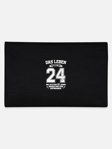 24. Geburtstag Geschenk Das Leben Beginnt Mit 24 - Federtasche - Schwarz - Hinten