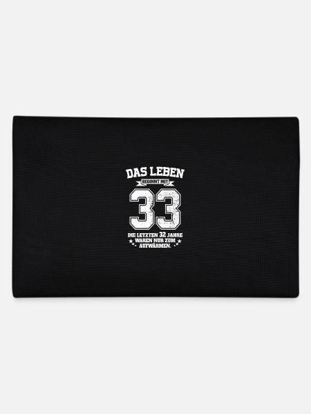 33. Geburtstag Geschenk Das Leben Beginnt Mit 33 - Federtasche - Schwarz - Hinten