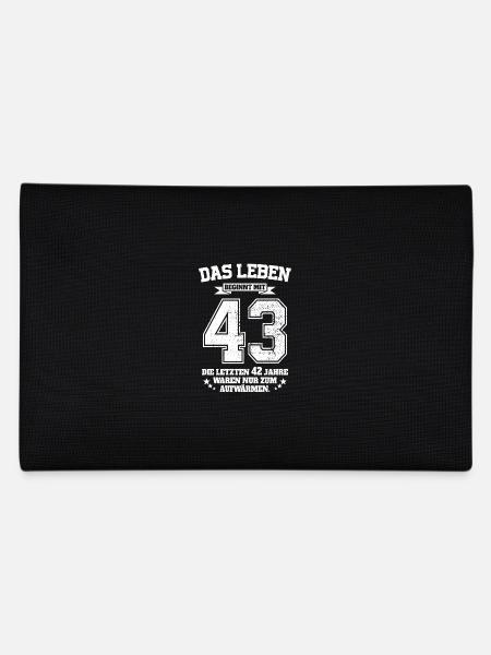 43. Geburtstag Geschenk Das Leben Beginnt Mit 43 - Federtasche - Schwarz - Hinten