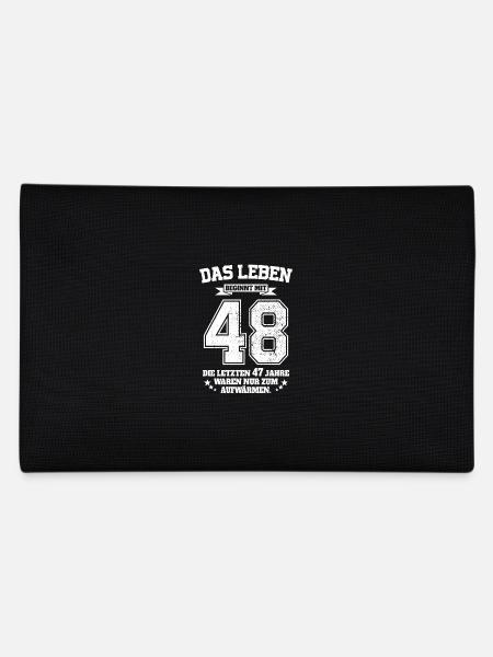 48. Geburtstag Geschenk Das Leben Beginnt Mit 48 - Federtasche - Schwarz - Hinten