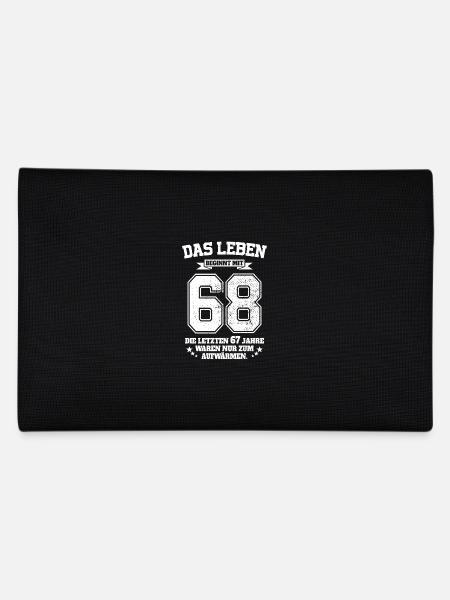 68. Geburtstag Geschenk Das Leben Beginnt Mit 68 - Federtasche - Schwarz - Hinten