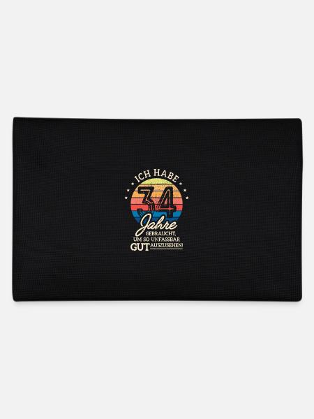34. Geburtstag Geschenk Habe 34 Jahre Gebraucht - Federtasche - Schwarz - Hinten