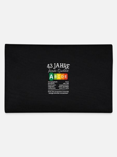 43 Jahre Feinste Qualität Geschenk 43. Geburtstag - Federtasche - Schwarz - Hinten