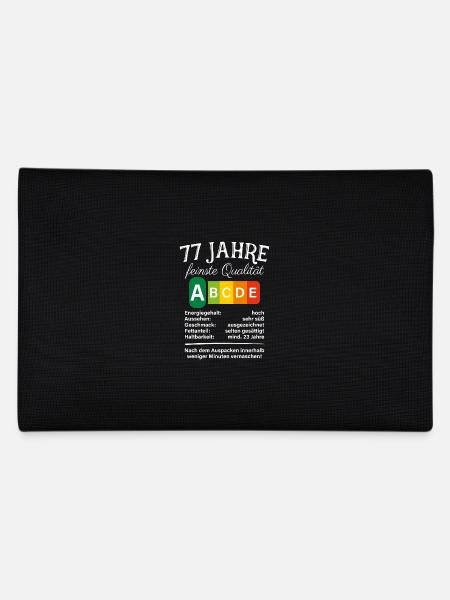 77 Jahre Feinste Qualität Geschenk 77. Geburtstag - Federtasche - Schwarz - Hinten
