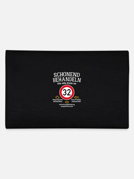 32. Geburtstag Schonend Behandeln 32 Alte Kiste 32 - Federtasche - Schwarz - Hinten