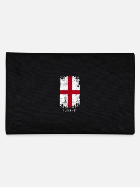 Souvenir with the country flag of Alderney - Pencil Case - black - Back