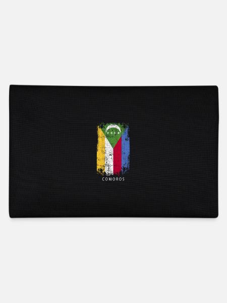 Souvenir with the country flag of Comoros - Pencil Case - black - Back