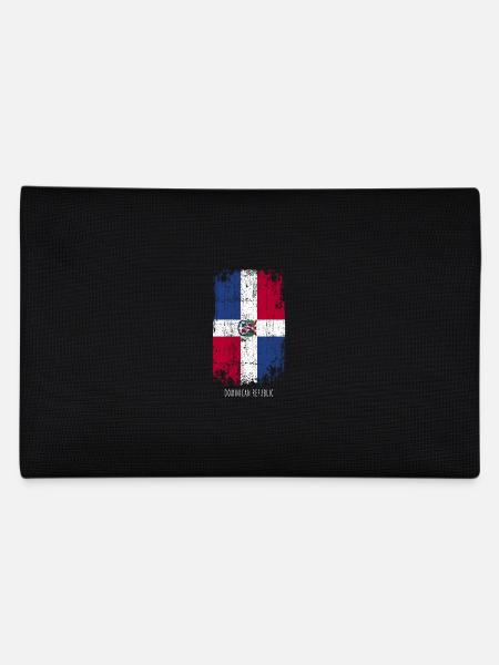 Souvenir Mit Der Landflagge Von Dominican Republic - Federtasche - Schwarz - Hinten