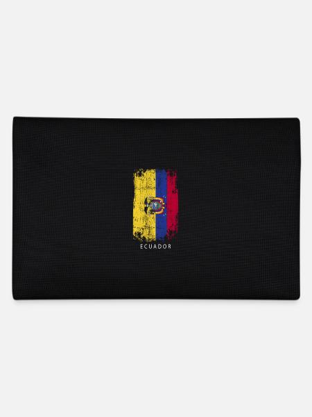 Souvenir with the country flag of Ecuador - Pencil Case - black - Back