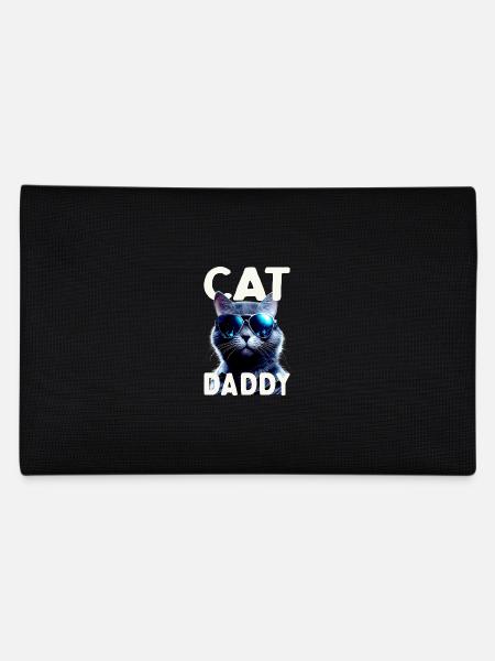 Cat Daddy Cats Father Cat Dad Dad Father's Day Cat - Pencil Case - black - Back