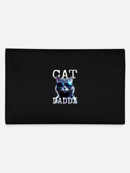 Cat Daddy Cats Father Cat Dad Dad Father's Day Cat - Pencil Case - black - Back