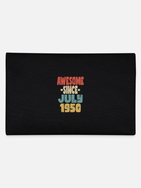 1950 July Birthday Retro - Pencil Case - black - Back