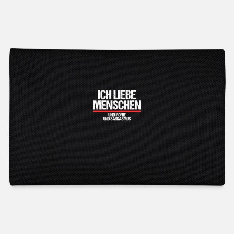 Ich liebe Menschen und Ironie und Sarkasmus Federtasche
