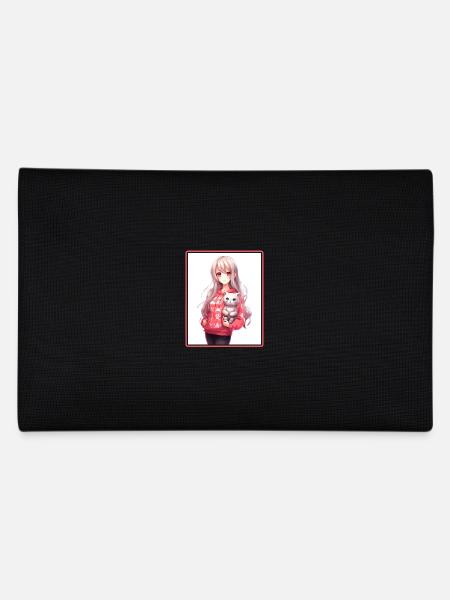 Kawaii Girl Anime Manga Girl Cat - Trousse - noir - Dos