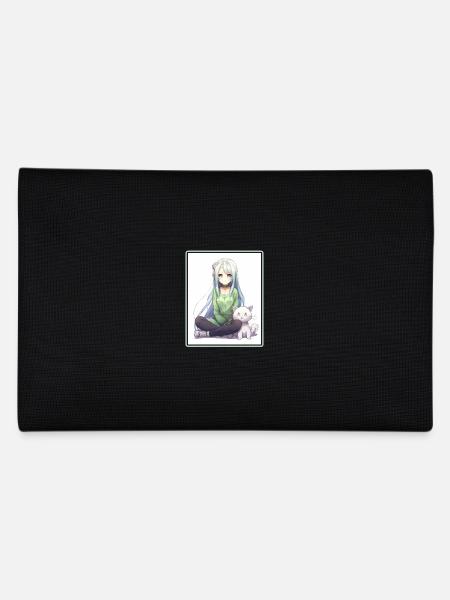 Kawaii Girl Anime Manga Girl Cat - Trousse - noir - Dos