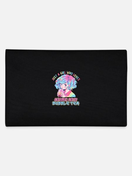 Just a girl who loves Anime and Boba Bubble Tea - Federtasche - Schwarz - Hinten