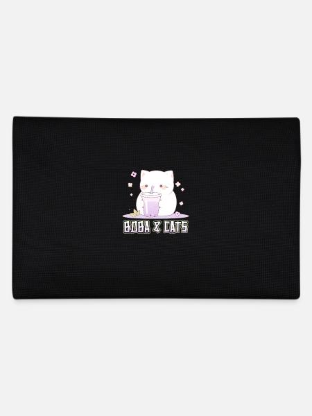 Boba and Cats Katze die Bubble Tee Mädchen Anime - Federtasche - Schwarz - Hinten