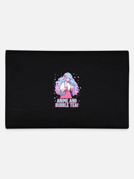 Anime and Boba Bubble Tea - Pencil Case - black - Back