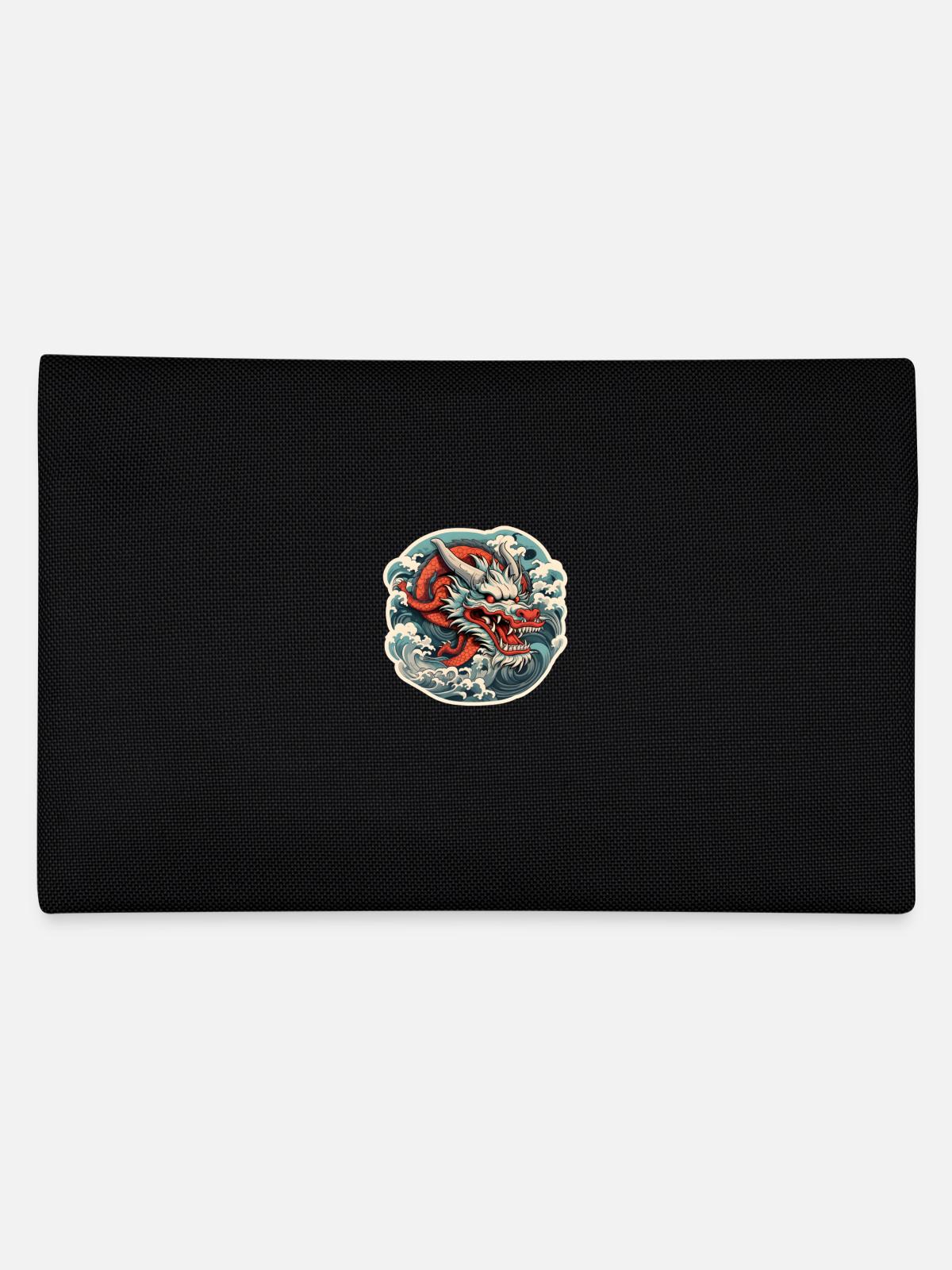 Japanese dragon - Pencil Case - black - Back