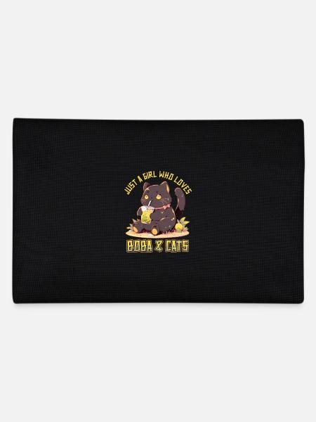 Anime Kawaii just a girl who loves Boba and Cats - Federtasche - Schwarz - Hinten