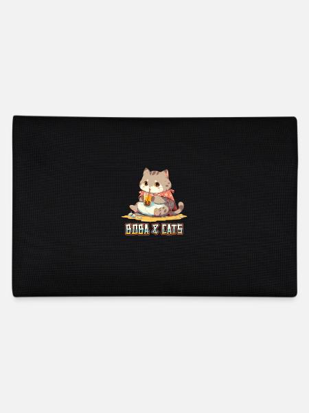 Boba and Cats Katze die Bubble Tee Mädchen Anime - Federtasche - Schwarz - Hinten