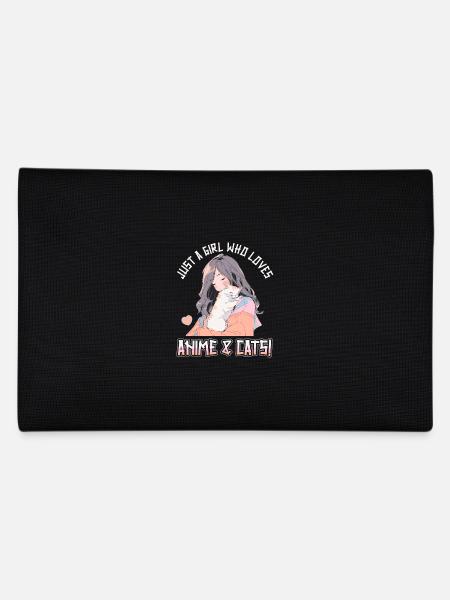 Kawaii Manga Just a girl who loves Anime and Cats - Federtasche - Schwarz - Hinten