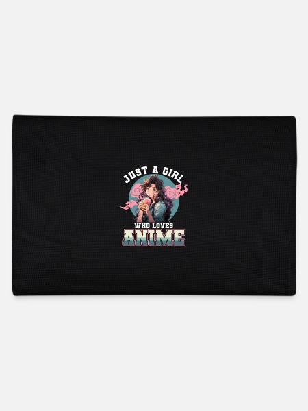 Just a girl who loves Anime - Federtasche - Schwarz - Hinten