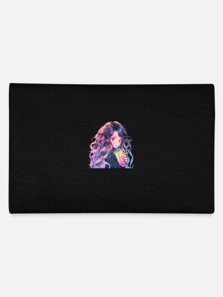 Anime and Boba Bubble Tea - Pencil Case - black - Back