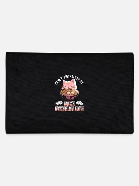 Easily distracted by Anime Ramen or Cats - Federtasche - Schwarz - Hinten