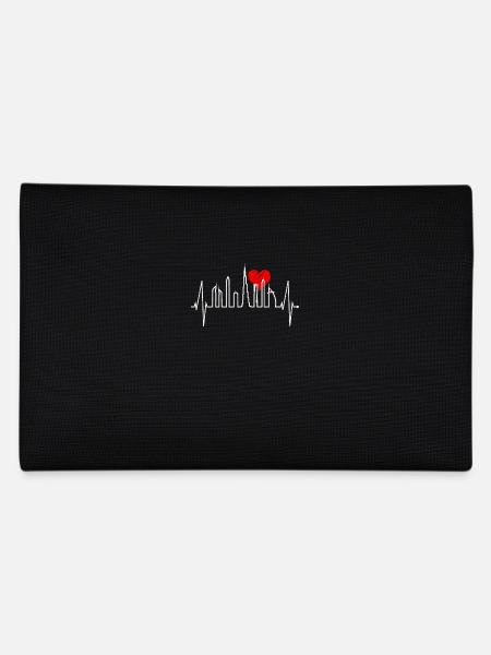 Dubai Skyline Herzschlag Burj Khalifa Silhouette - Federtasche - Schwarz - Hinten