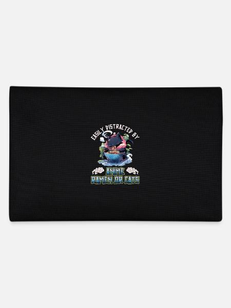 Easily distracted by Anime Ramen or Cats - Federtasche - Schwarz - Hinten
