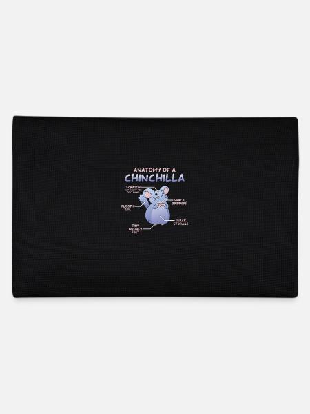 Chinchilla anatomy - Pencil Case - black - Back