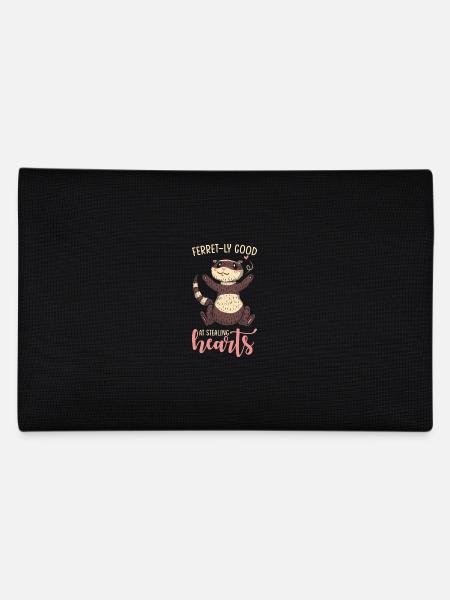 Ferret gift for ferret owners - Pencil Case - black - Back