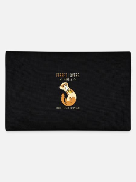 Ferret gift for ferret owners - Pencil Case - black - Back
