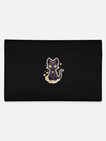 Anime Halloween Black Cat - Pencil Case - black - Back