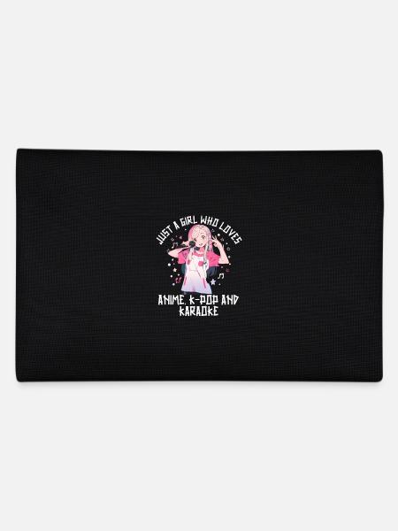 Just a Girl who loves Anime K-Pop and Karaoke - Federtasche - Schwarz - Hinten