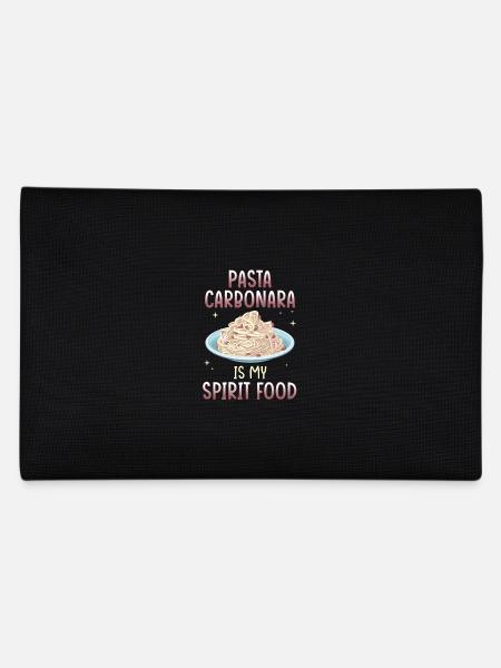 Pasta carbonara is my favorite food - Pencil Case - black - Back