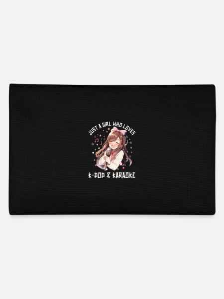 Just a Girl who loves Anime K-Pop and Karaoke - Federtasche - Schwarz - Hinten