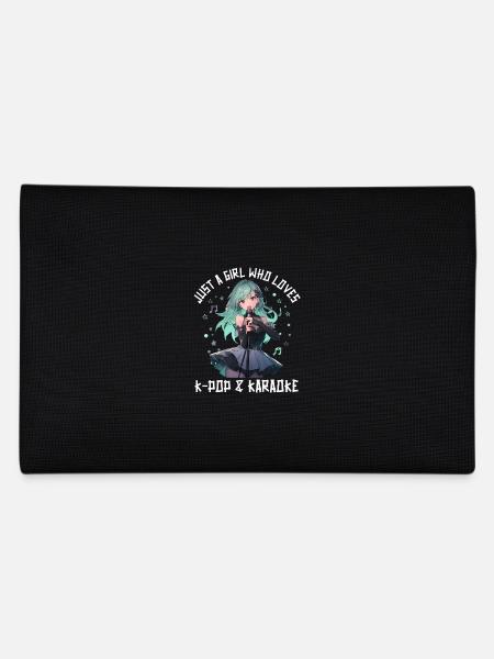Just a Girl who loves Anime K-Pop and Karaoke - Federtasche - Schwarz - Hinten