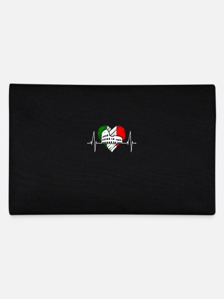Rome Colosseum Heartbeat Roma Skyline Rome Italy - Pencil Case - black - Back