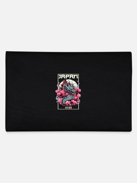 Tokyo Asia 80s Japanese Retro Dragon Dragon - Pencil Case - black - Back