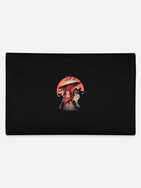 Asia 80s Japanese Retro Samurai Samurai - Pencil Case - black - Back